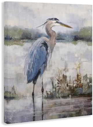Stupell Industries Coastal Sea Heron Nautical, 24 x 30 Inch Canvas Wall Art - Image 2