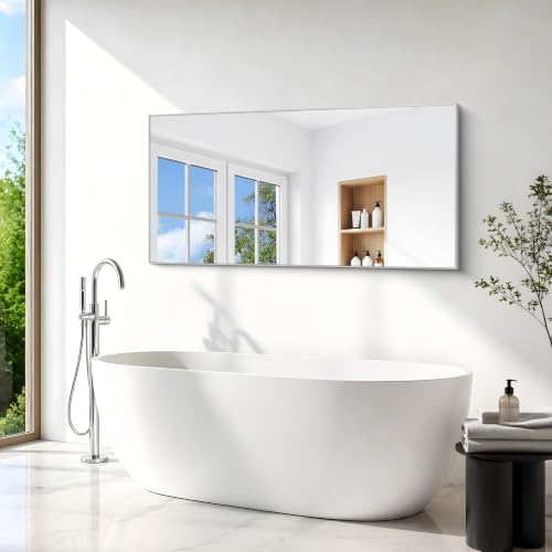 BONEWEI Silver Bathroom Mirror, 30x60 inch Wall Mirror - Image 4