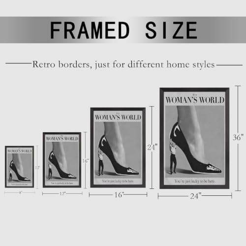 Retro This Is A Woman Is World Poster Feminist Canvas Wall Art Modern Black And - Image 2