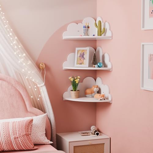 Solid Wood Cloud Floating Corner Shelves - Image 2