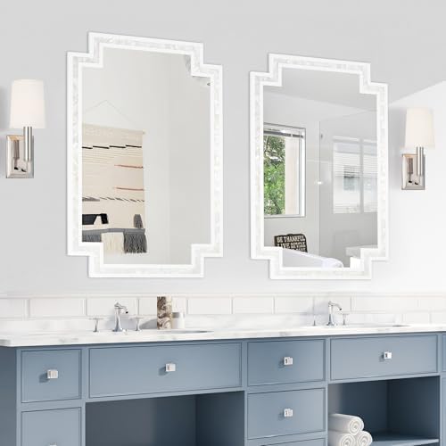 24 x 36 Inch White Bathroom Rectangle Mirror - Image 6