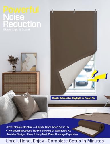 JaneTech Soundproof Curtains for Bedroom, Studio & Home Office, Sound Dampening - Image 2