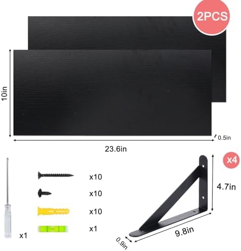 Fixwal 2pcs 10 in Deep Floating Shelves - Image 4