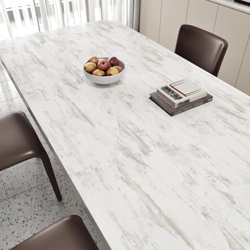 Wallercity Thick Textured White/Gray Wood Contact Paper - Image 3