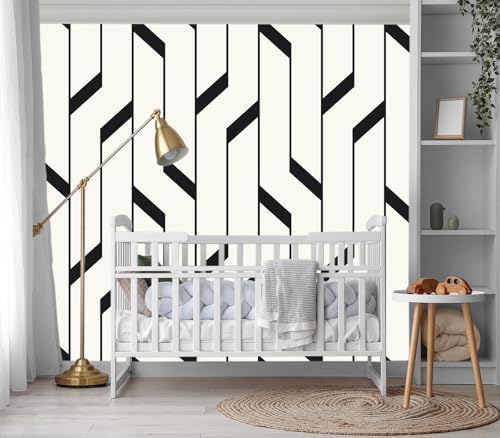 XMPMBM-Black Textured backsplash Large Decorative Geometrical Wallpaper Bedroom - Image 3