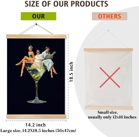 Martini Girl Wall Art, Vintage Glam Cocktail Poster, Retro Fashion Woman in - Image 5