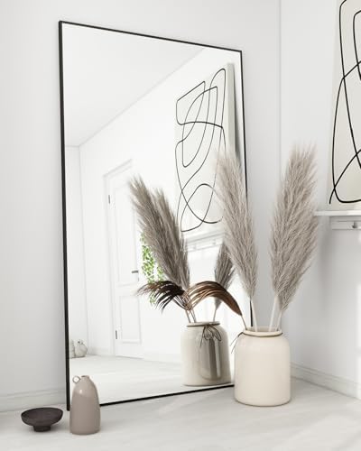 Koonmi 71"x30" Floor Mirror Full Length, Large Black Mirror by KOONMI