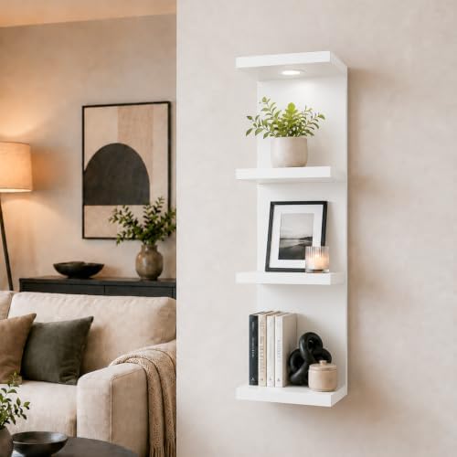 4 Tier Floating Wall Shelf by madeformodernhomes