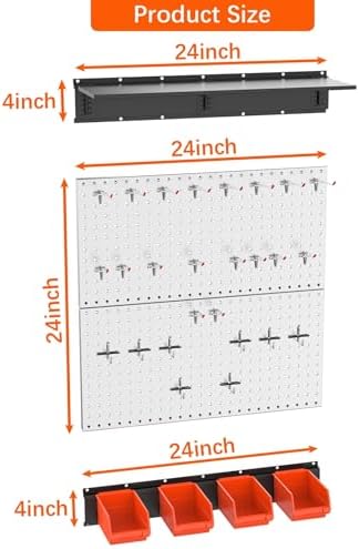 TORACK Metal Pegboard with Accessoreis - Image 3