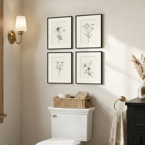 Framed Black and White Botanical Wall Art - Image 2