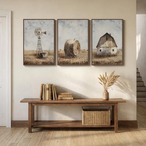 Framed Neutral Farmhouse Wall Art - Image 4