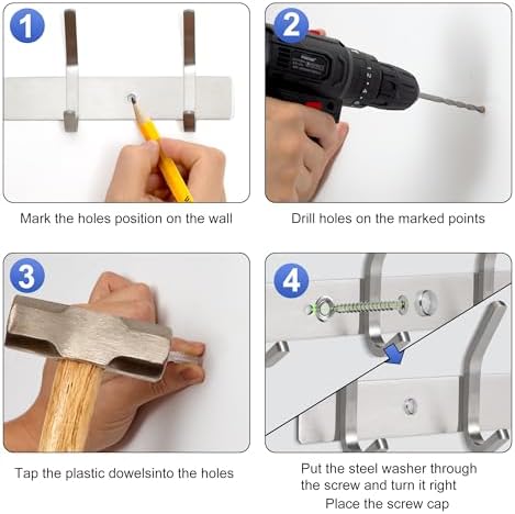GlazieVault Coat Rack Wall Mount - Image 6