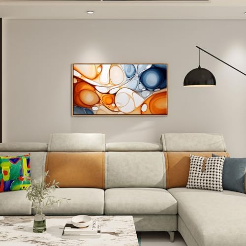 KLAKLA Orange and Blue Abstract Wall Art - Image 4