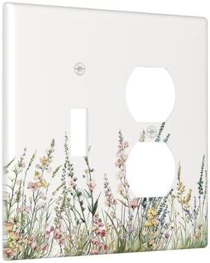 Wallplates Boho Wildflower Green Leaves Rustic Floral Botanical 1 Toggle 1 - Image 2