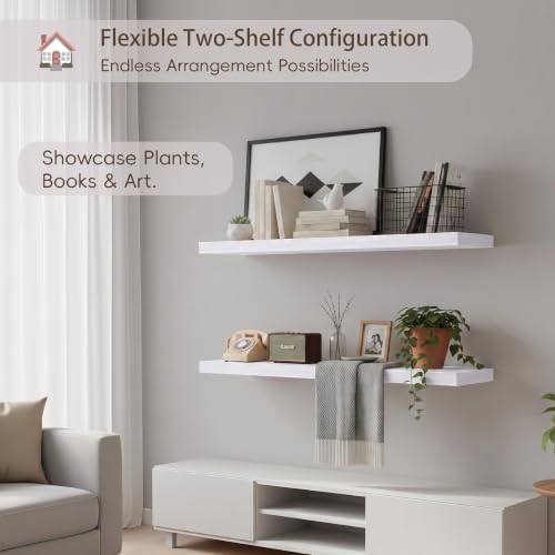 Lufia Floating Wall Shelves, MDF - Image 7