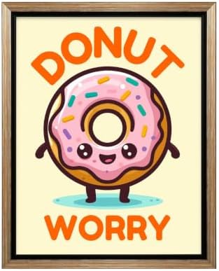 InkFlow Posters Donut Worry Canvas Poster by InkFlowPosters