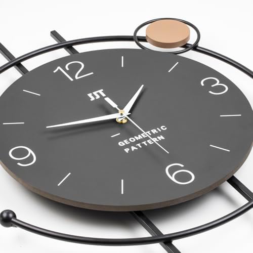 Large Black Wall Clock for Living Room Decor Big Metal Minimalist Decorative - Image 7