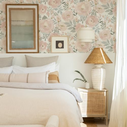 Orainege Peel and Stick Wallpaper Peony Floral Wallpaper - Image 2