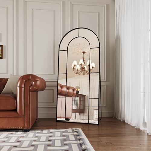 AUYHM 32"x71" Floor Mirror, Standing Mirror Full Length, Large Arched Mirrors - Image 5