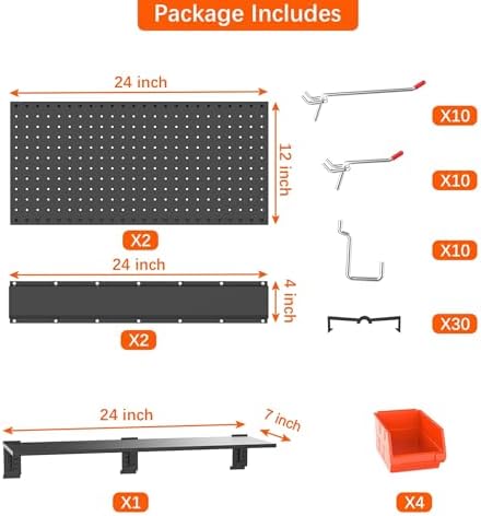 TORACK Garage Metal Pegboard - Image 5
