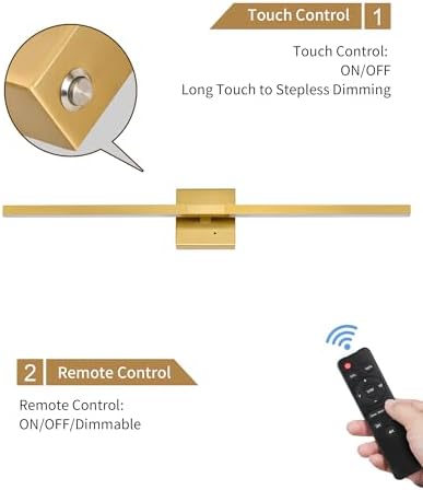 Rayogale Gold Battery Operated Wall Sconces - Image 4