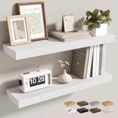 Acovy 24 Inch Floating Shelves for Wall 2 Pack, Wall Mounted Floating Shelf by Acovy