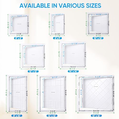 TICONN 16" x 16" Access Panel for Drywall, ABS Wall Hole Cover, Access Door - Image 5