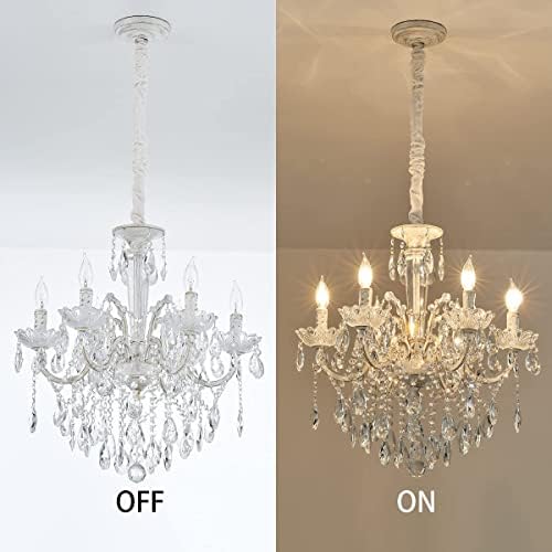 YLONG-ZS 6 Lights K9 Crystal Candle Chandelier Modern Luxurious Light Candle - Image 5
