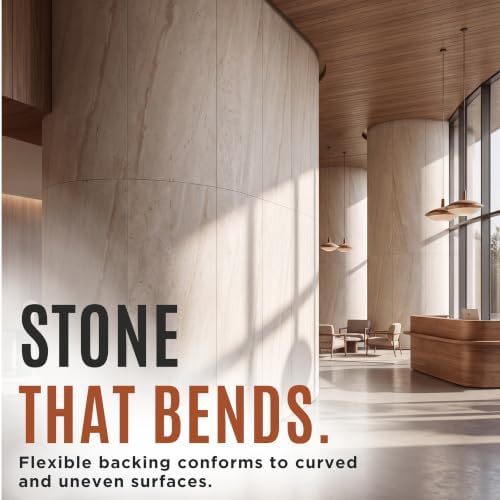 Sand Stone Brushed Flexible Clay Stone 4'x8' Wall Panel, 64 Sqft - Image 4