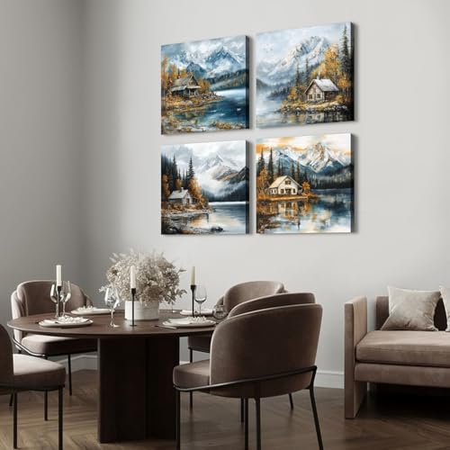 Fall Forest Wall Art Mountain Pictures Wall Decor Nature Botanical Prints - Image 3