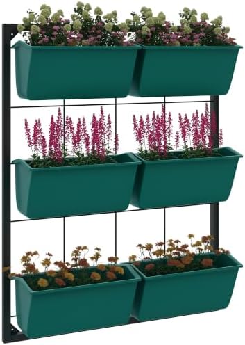 Outsunny 3-Tier Wall Planter w/ 6 Pots, Outdoor Hanging Planter by Outsunny