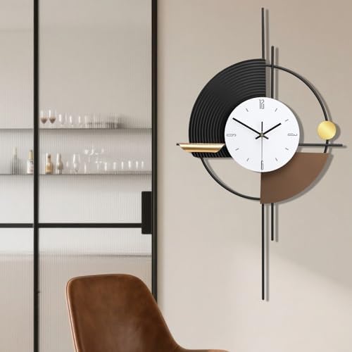 SIN&MI Modern Wall Clock for Living Room, Large Decorative Wall Clock, Digital - Image 6