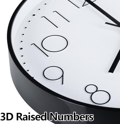 Wall Clock 2 Pack 12 Inch Silent Wall Clocks Battery Operated - Image 6