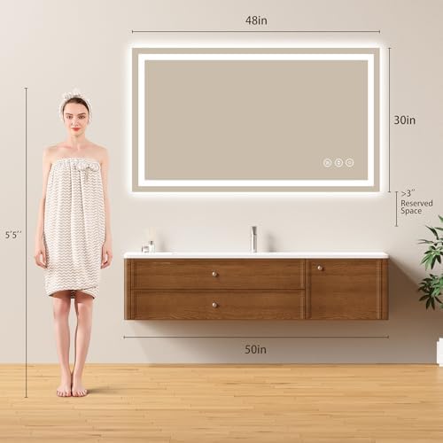 48"x 30" LED Bathroom Mirror - Image 2