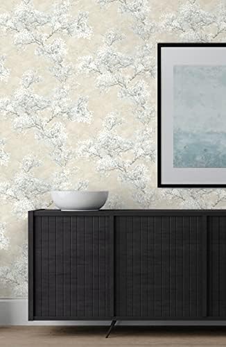 NextWall Cherry Blossom Grove Impressionistic Peel and Stick Wallpaper - Image 2