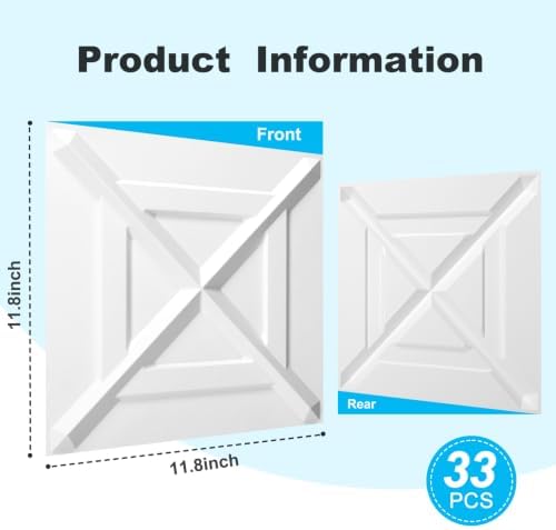 Art3d X-Shape Decorative 3D Wall Panels, 11.8 x 11.8 in - Image 6