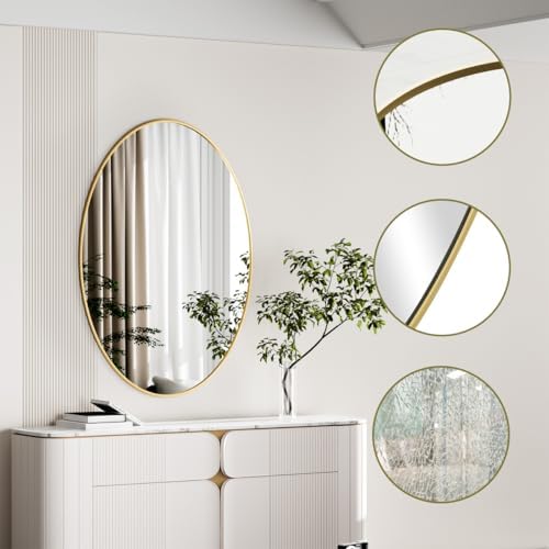 Koonmi Gold Oval Bathroom Mirror - Image 5