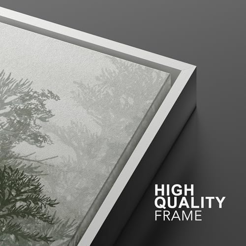 MUDECOR Framed Wall Art Print Set Minimalist Forest Mist - Image 5