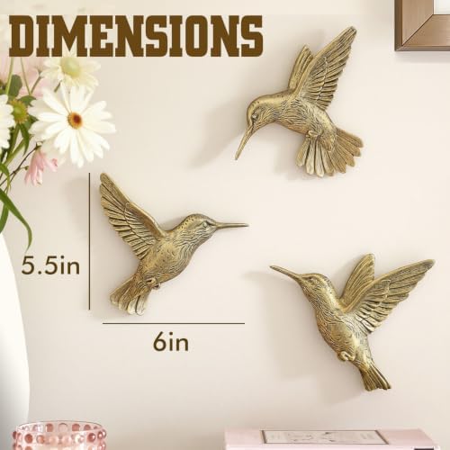 GUSFREUD 3D Hummingbird Wall Decor Set - Image 3