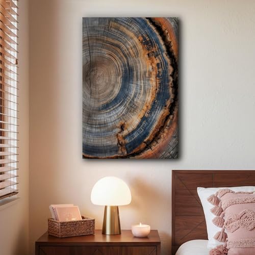Tree Ring Wall Art Canvas, Modern Nature Decor - Image 4