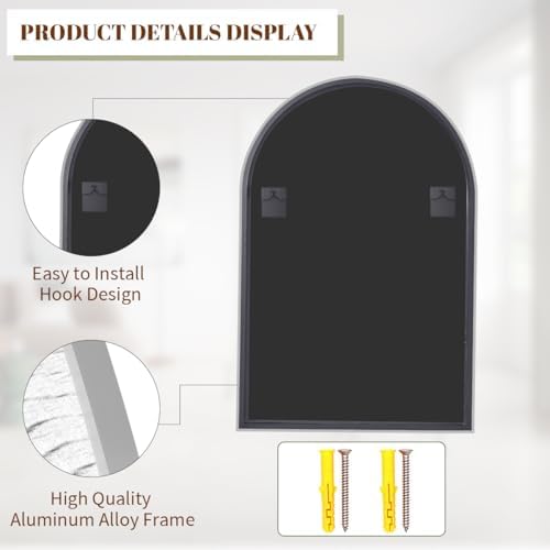 BEAUTYPEAK 30"x40" Arch Bathroom Wall Mirror - Image 3