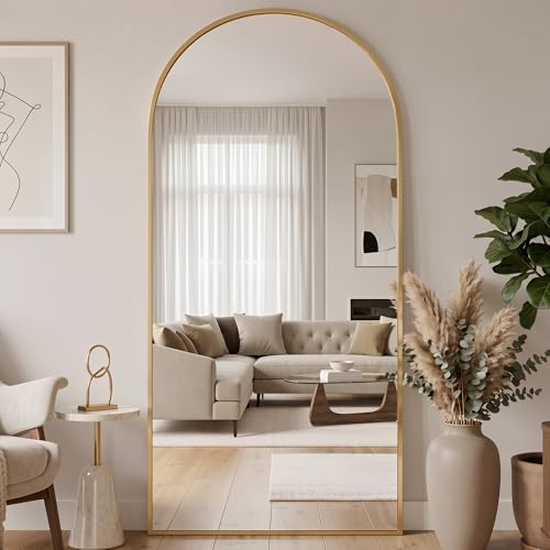 71"x32" Arched Full Length Mirror, Full Body Floor Mirror - Image 3