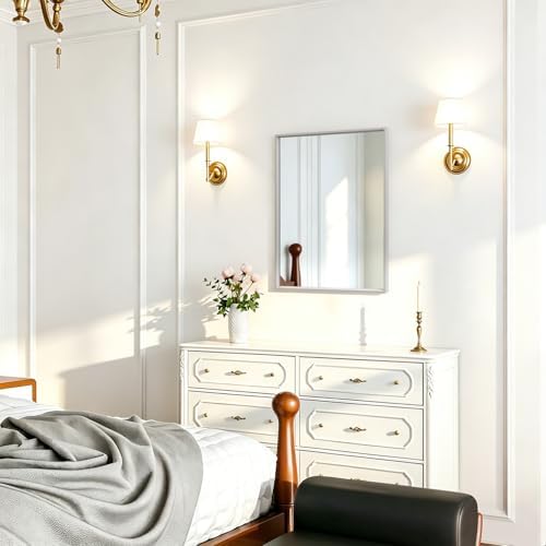 AAZZKANG Grey Wall Mirror Decorative Metal Framed Mirrors Modern - Image 5