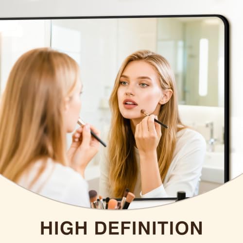 Vanity Bathroom Mirror, 50”x30” Black Bathroom Mirror - Image 3
