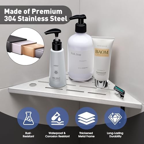 Shower Corner Shelf, Grout in Bathroom Shower Shelf - Image 4
