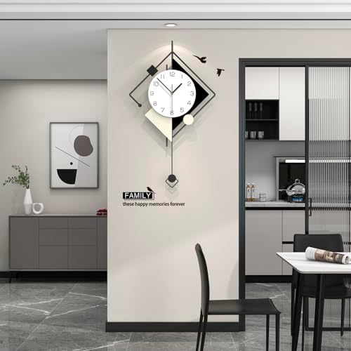 Modern Big Decorative Metal Silent Wall Clock - Image 3