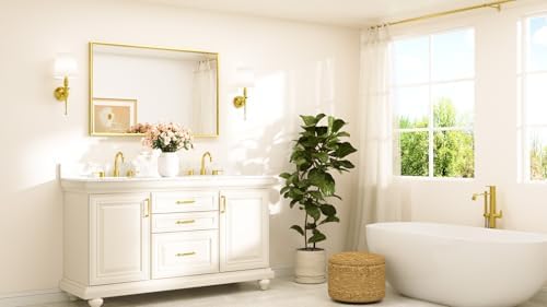 TETOTE Brushed Gold Frame Mirror - Image 2