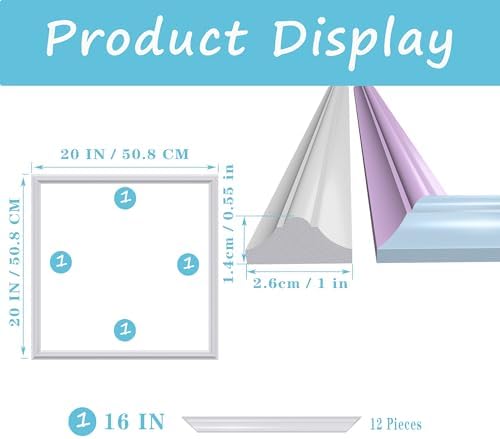 3 Set Panels Peel and Stick Premade Wainscoting Accent Wall Panels - Image 2