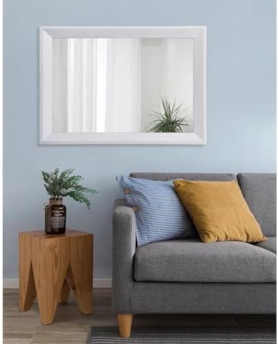 AAZZKANG Rectangular Wall Mirror Decorative Wood Framed Mirrors Large 28"x20" - Image 7