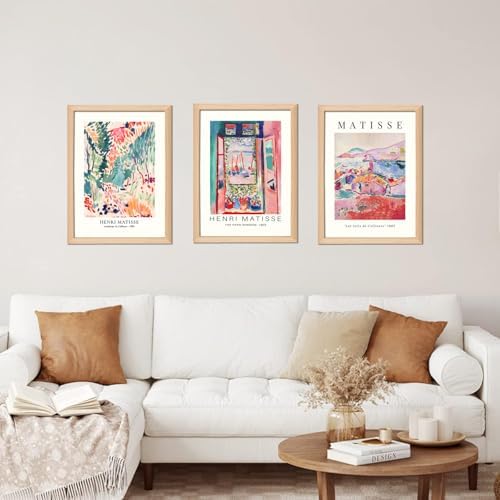 Wooden Framed Matisse Wall Art Set of 3 Abstract Henri Matisse Posters Vintage - Image 7
